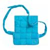 Bottega Veneta Cassette Intreccio Woven Magnetic Closure Nylon Mini Chest Bag Men bags Sky-Blue 679763VBO804617