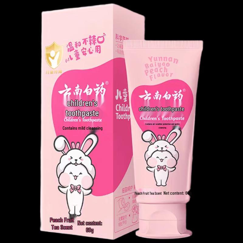 Yunnan Baiyao Kids Toothpaste 6-12, Peach Flavor