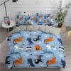 Cartoon Cat Down Comforter Set Bedding Set 3-piece Duvet Cover Set