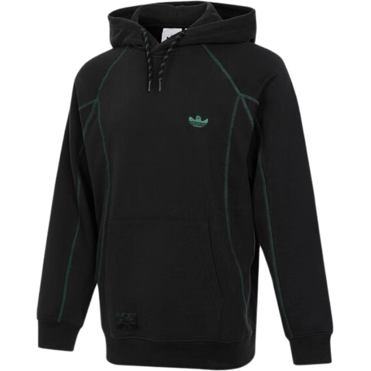 adidas Originals Black Men s Trefoil Contrast Stitch Hoodie JC7648 XL фото