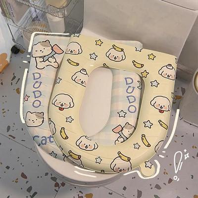 Toilet Seat Mat Pad Soft Durable Cartoon Pattern Toilet Seat Cover Waterproof EVA Toilet Ring Seat Cushion Bathroom Accessories