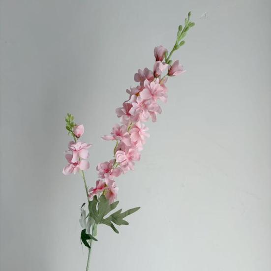 4 Pcs Artificial Delphinium Flower for Vase Filler 33.46 Inch Long Stem Fake Larkspur Flower Faux Silk Bouquet for Wedding Home Decor Floral