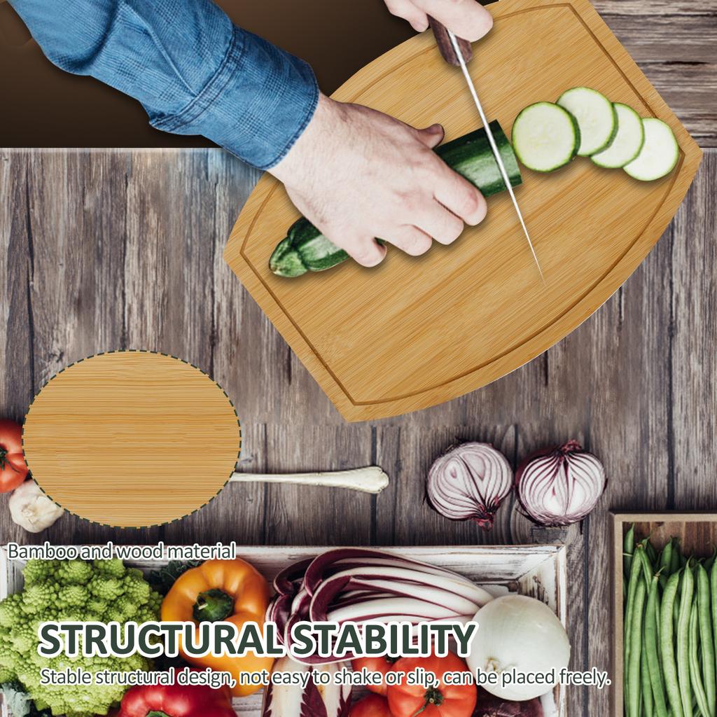 Kitchen Cutting Board Wooden Corner Chopping Board Space Saving Non-Slip Corner Counter Chopping Boards for Kitchen Accessories
