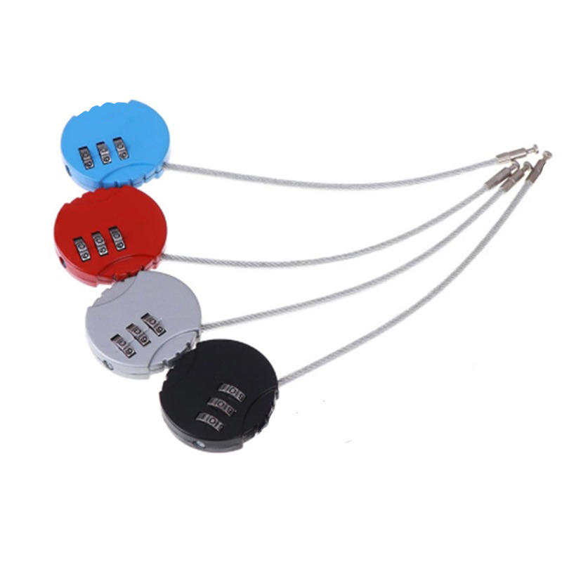 Compact Small Combination Padlock Multi-purpose Cable Lock with Code for Luggage Suitcase Backpack Bicycle Stainless Steel Fast Delivery