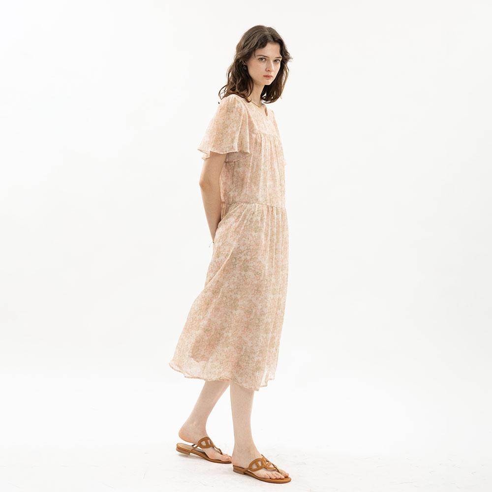 Wednesday Delight Wd_Bloom Sheer Tiered Dress_Pink