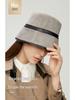 VVC Double-Sided European Style Women's Bucket Hat - Autumn/Winter Knit with PU Leather & Corduroy