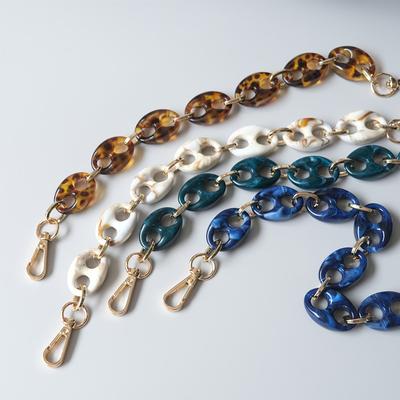 Yeni Vintage Kadın Çanta Aksesuar Zinciri Ayrılabilir Yedek Leopar Amber Mavi Yeşil Kayış Kadın DIY Debriyaj Metal Zincirler