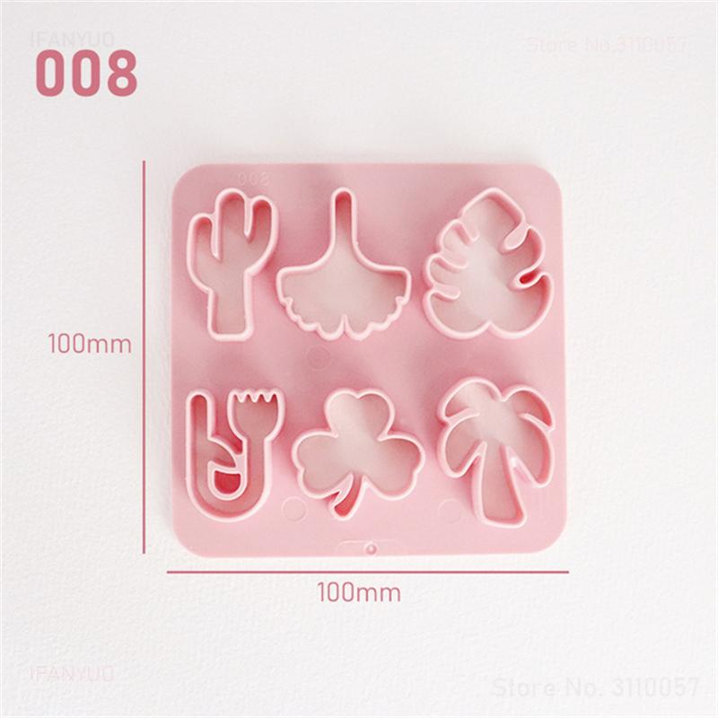 Various Shaped Clay Cutter Molds Geometry Palm Leaf Christmas Tree Polymer Clay Earrings Making Mold for Cookie Pendant Jewelry