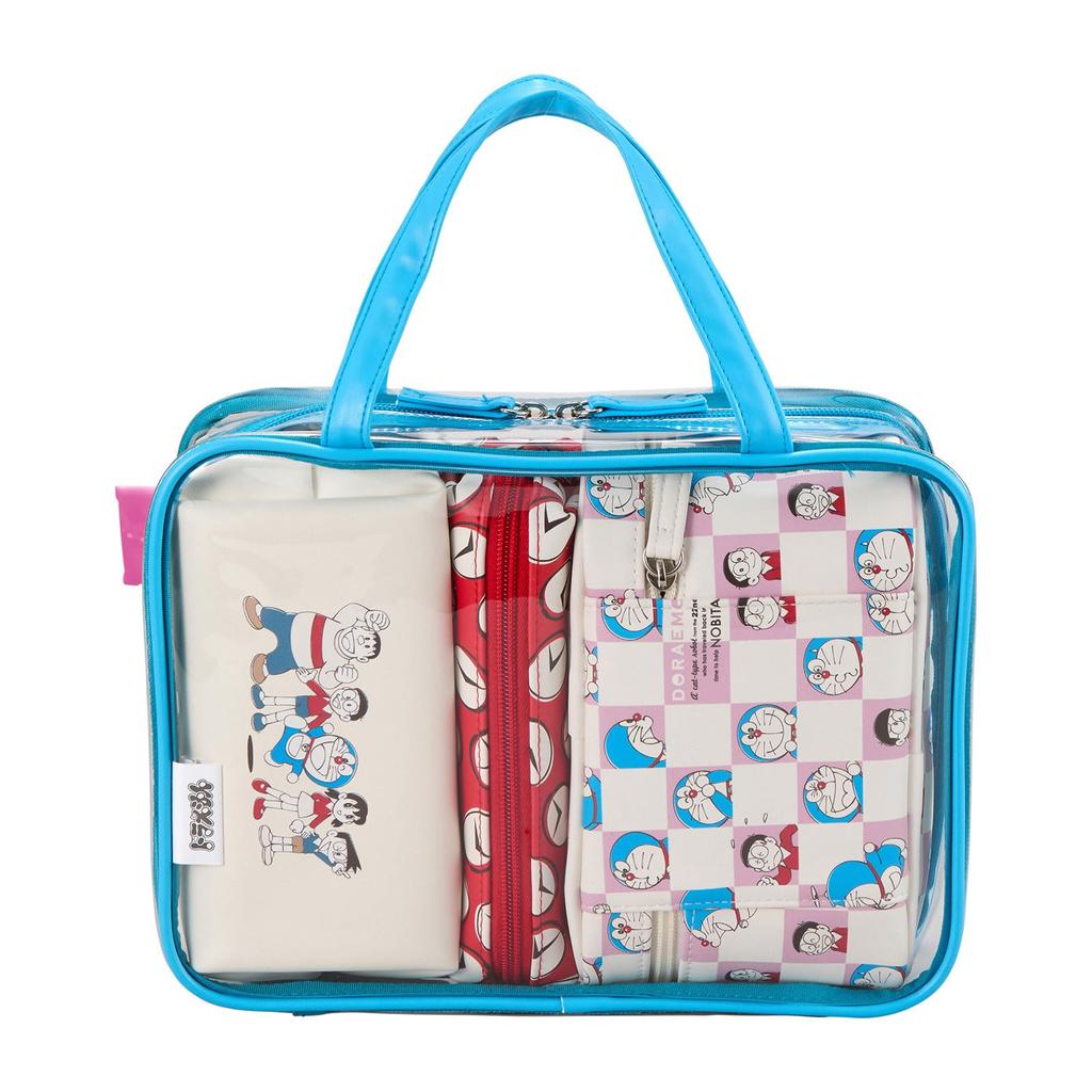 Doraemon Travel Pouch Set 7122 DR11. Light Blue Doraemon