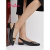 Shoetopia Pointed Toe Flat Black Belly For Girls-Eu41
