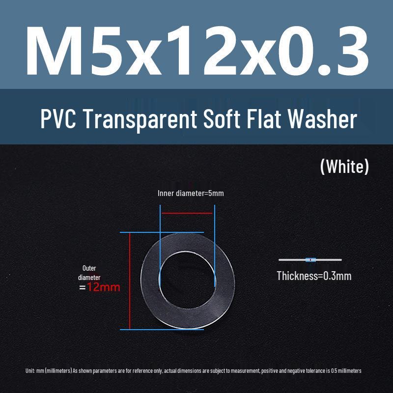 Yigu Transparent PVC Washer: Insulating Soft Rubber Gasket for Screws