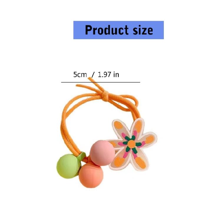 Süßes Blumen-Haarband-Set für Kinder Mädchen Schönes Haarseil Elastische Haargummis 5 Stück