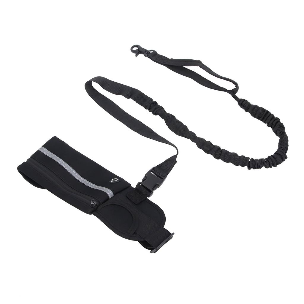 Dog Leash with   Pouch Waist Leash for Dog Walking Training Running Elastic Rope Waist Bag Reflective