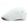 Unisex Reversible Cotton Flat Cap Japanese Style Dual Wear Ivy Cap Retro British Beret Sun Protection Cabbie Hat Duckbill Cap
