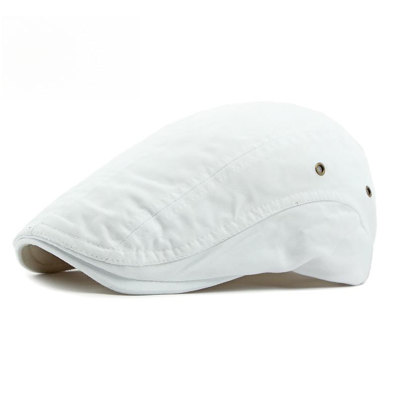 Unisex Reversible Cotton Flat Cap Japanese Style Dual Wear Ivy Cap Retro British Beret Sun Protection Cabbie Hat Duckbill Cap