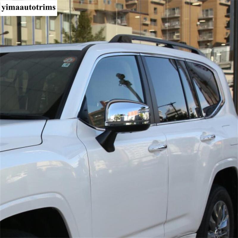 ABS Chrom Seitenspiegelkappe Dekoration Abdeckung Zierleiste Für Toyota Land Cruiser 300 LC300 - 2025 Auto Zubehör Exterieur