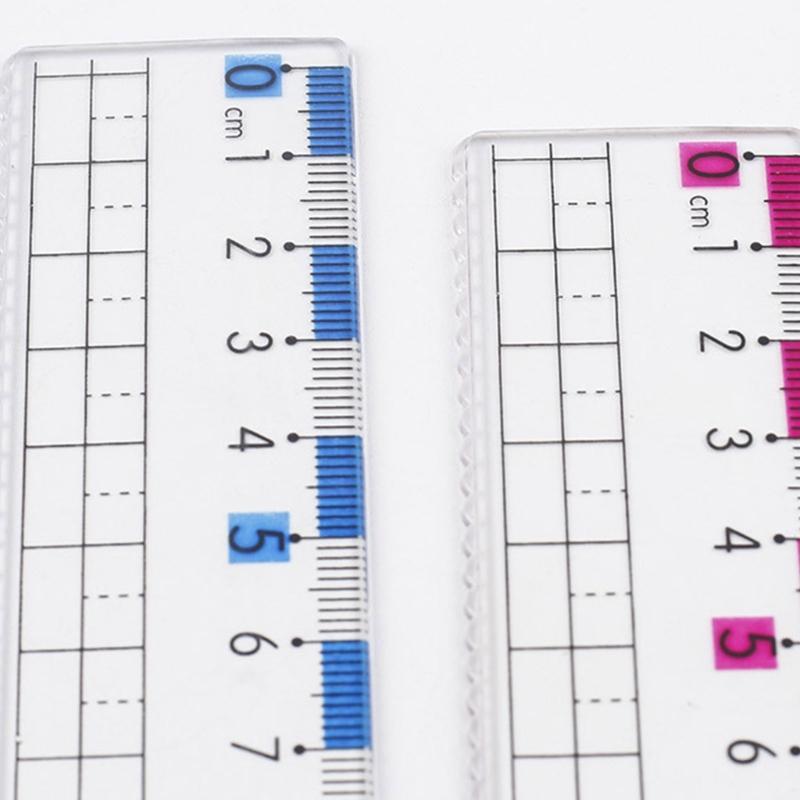 Professional Math Geometry Tool for Student Drawing Plastic Drawing Rulers with Square Straight Ruler Math Protractor