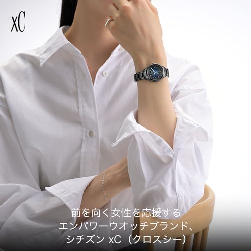 Citizen Cross Sea "Citizen" Markenuhr 100. Jubiläum Limited Edition Eco-Drive Funkgesteuerte Wasserdichte Uhr EE1008-56E Damen Schwarz