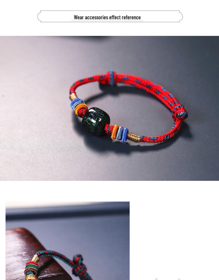 Ethnic Style Braided Rope Bracelet Kit: DIY Beaded Woven Lucky Rope