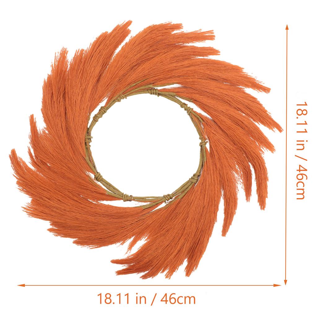 Artificial Phragmites Wreath Simulated Reed Wreath Stylish Faux Pampas Grass Home Ornament Wall Hanging Decoration