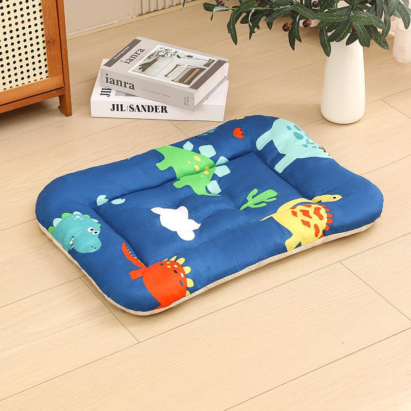Pet Mat Suitable for All Seasons Breathable Soft Comfortable Cotton Pad Washable Anti Slip Wear-resistant Pet for Both Cats and Dogs Sleeping Bed