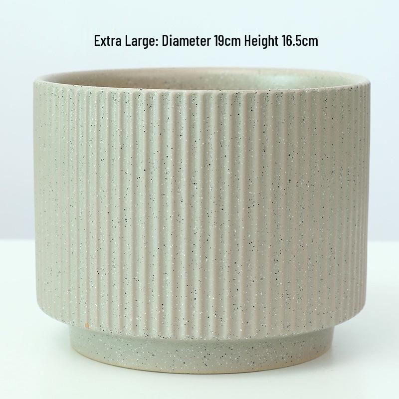 Ceramic Orchid Flower Pot - White Light Luxury, Minimalist Nordic Design for Indoor Living Room