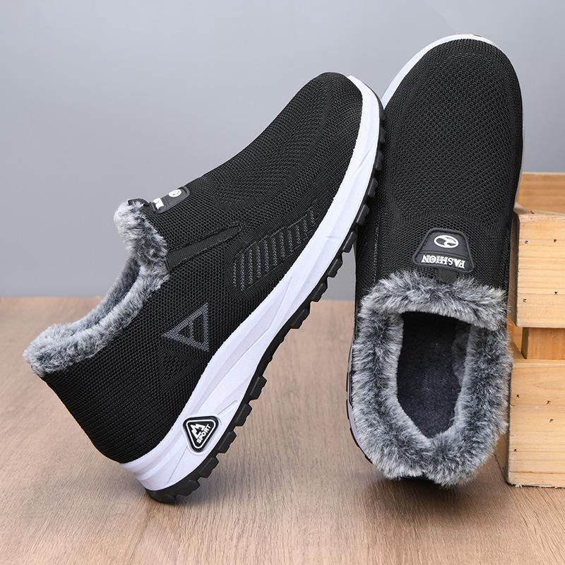Cotton Shoes Men's Winter Models Fleece Thickened Warm Casual Soft Sole Not Tired Feet Snow Boots