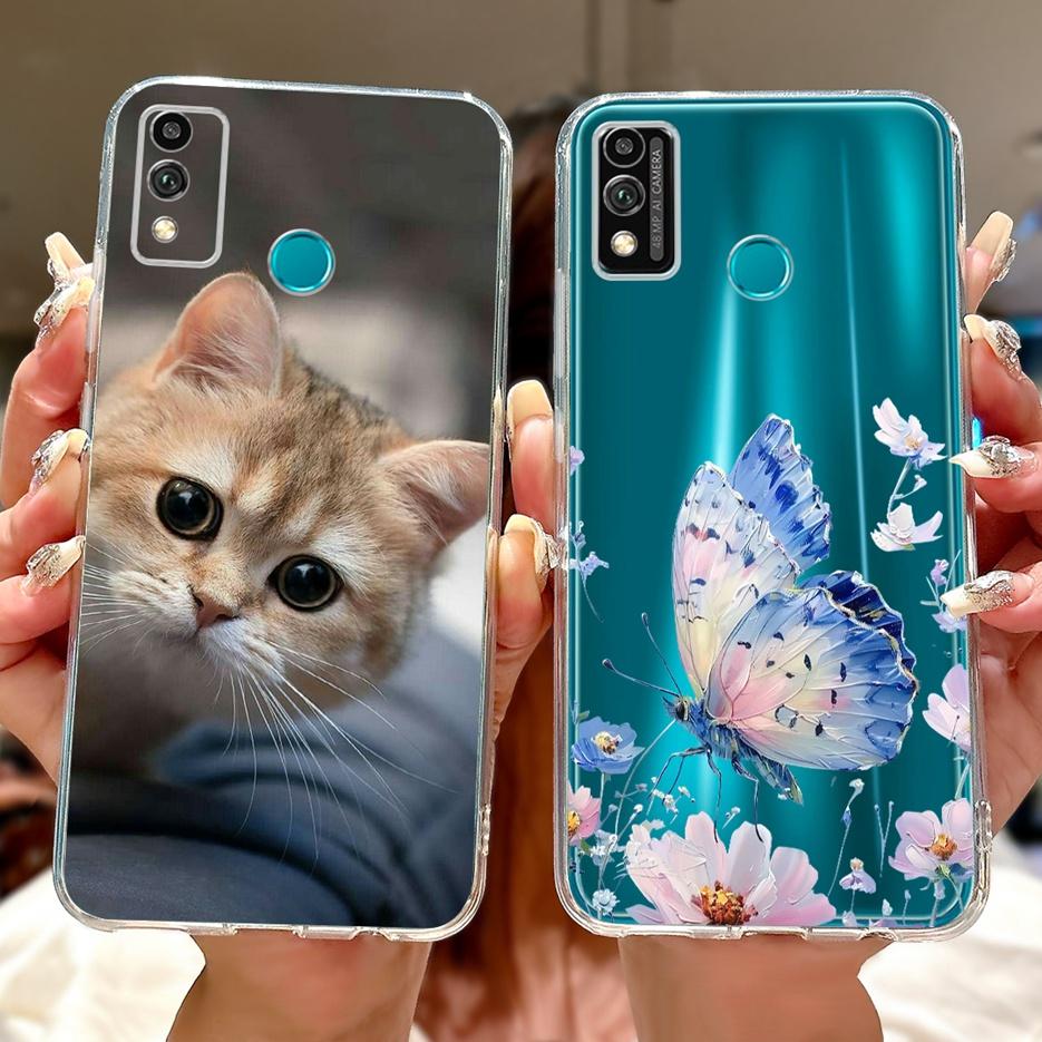 For Honor 9X Lite Case JSN-L21 JSN-L22 Cute Love Heart Painted Cover Soft Silicone Case For Honor 10X Lite DNN-LX9 10XLite Shell