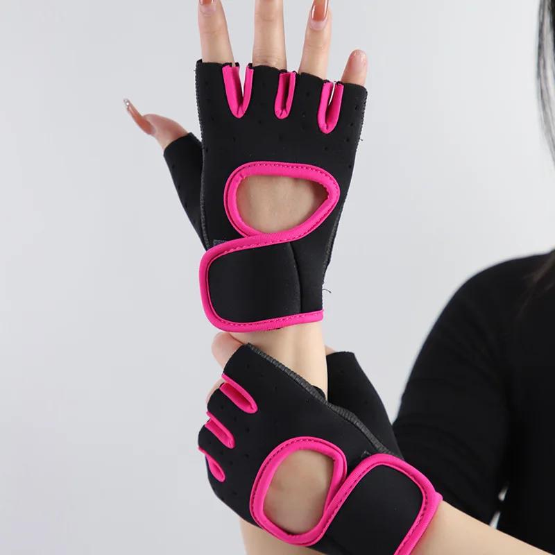 Half finger gym sports gloves weight lifting fitness outdoor sports gloves cycling breathable shock absorption workout gloves