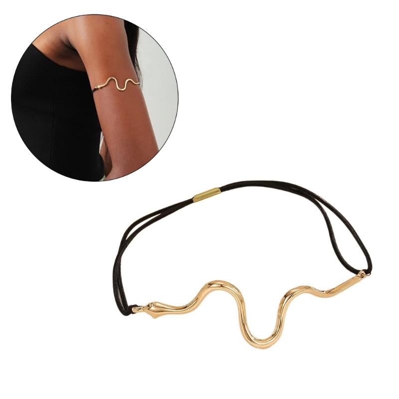 Snake Arm Bracelet for Women Metallic Armlet Bangle Adjust Cuff Armband Female Jewelry Dance Party Jewelry Gift