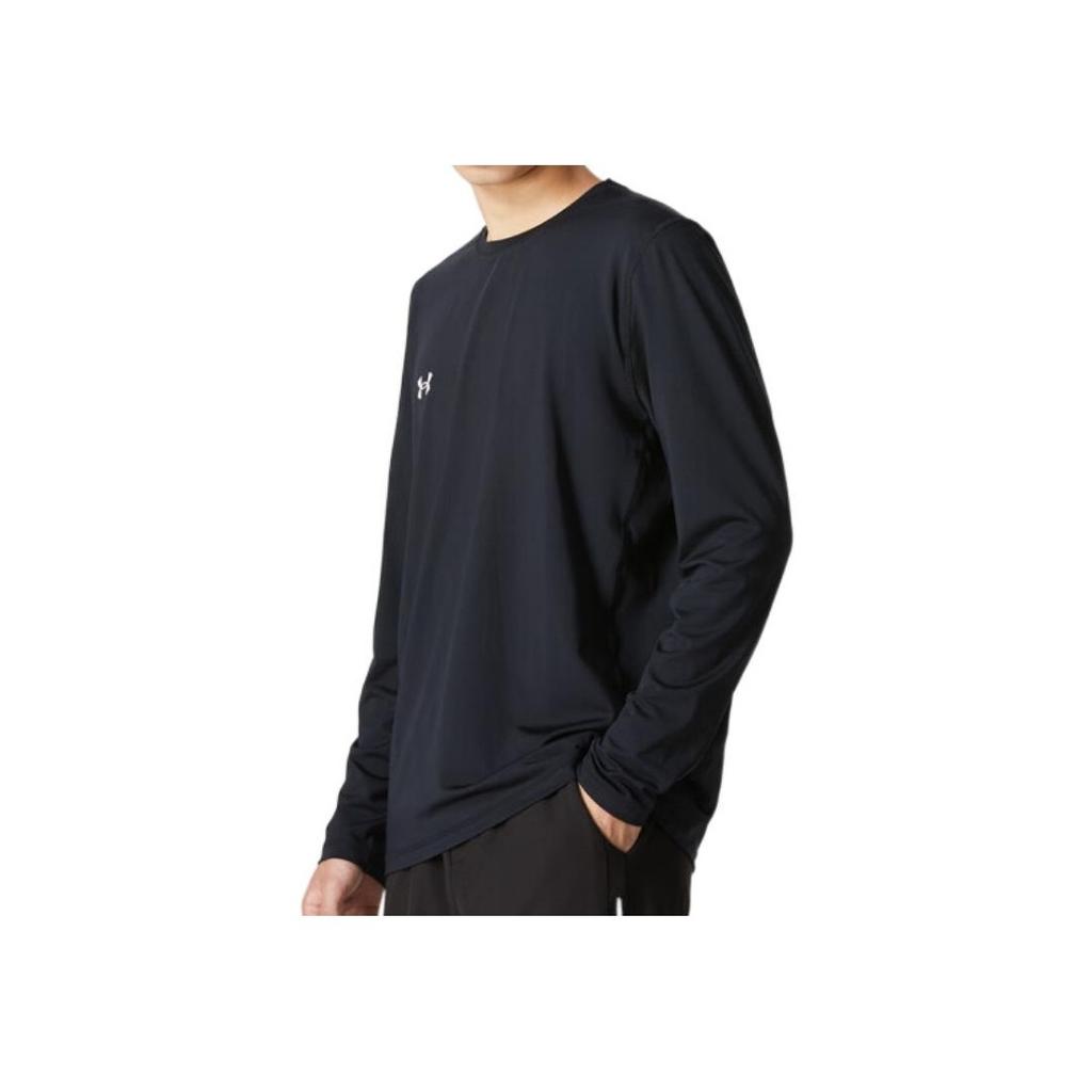 Under Armour Printed Logo Sports Crew Neck Long Sleeve T-Shirt Men tops Black 22600307-001