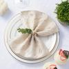 6pcs Napkin Rings, Boho Eucalyptus Leaf Napkins Rings, Wood Bead Farmhouse Easter Napkin Holder for Weddings Christmas Party Table Decoration