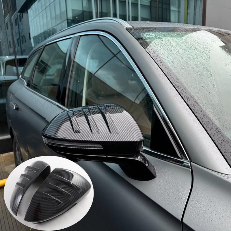 For Omoda 9 C9 Phev 2025 2026 Car Rearview Mirror Protectors Side Mirror Anti-Collision Stickers Styling ABS Carbon Black 2pcs