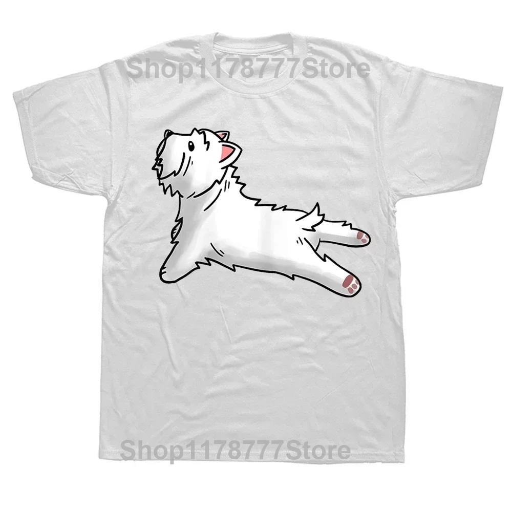 Cute Westie White Highland Terrier Pocket for Dog Owner Tee Tops Round Neck ShortSleeve Fashion Tshirt Clothing Casual Tshirts