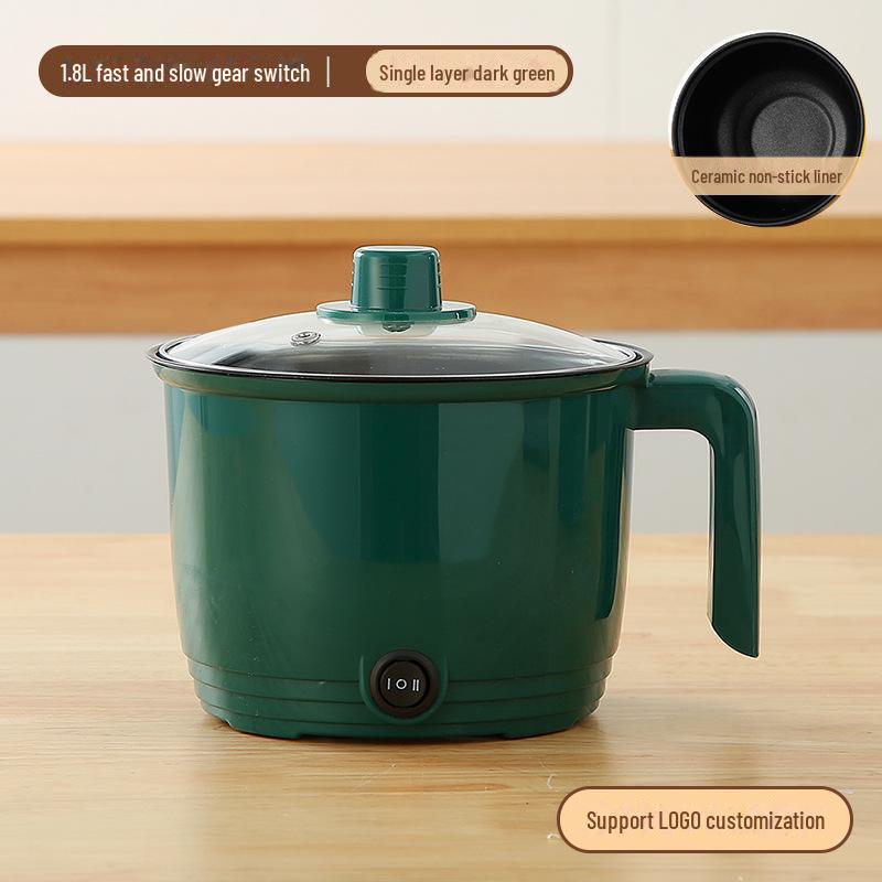 Компактная многофункциональная электрическая плита: Двухскоростная, двухслойная антипригарная кастрюля для общежитий и лапши быстрого приготовления