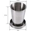 240ml/140ml/75ml Stainless Steel Travel Folding Cup Portable Outdoor Travel Camping Folding Collapsible Cup Retractable Collapsible Cup[s]