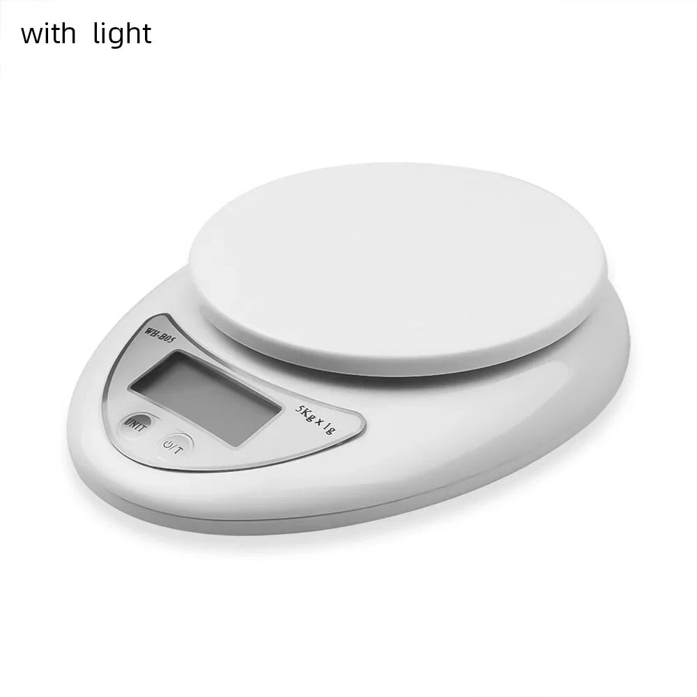5KG/1G LED elektronická digitální kuchyňská váha mini přenosná měřicí váha na potraviny, šperky, digitální váha na pečení, kuchyňské příslušenství