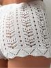 2025 Zomer Dames Effen Kleur Gebreide Strand Bikini Broek