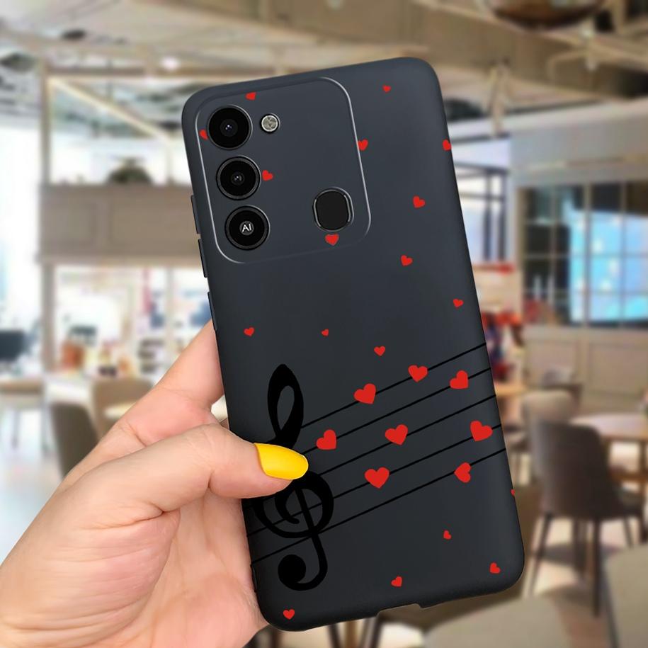 Couple Heart Silicone Case For Tecno Spark 8C Cover Spark8 8 C KG5k KG5j Painted Soft TPU Phone Case For Tecno Spark 8 Pro Etui