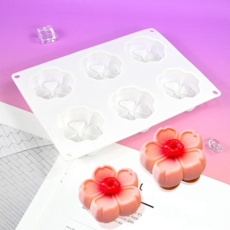Multiuse Food Grade Silicone Flower Molds Ideal For Romance Dessert DIY Crafts Holiday Celebration And Baking Accessories