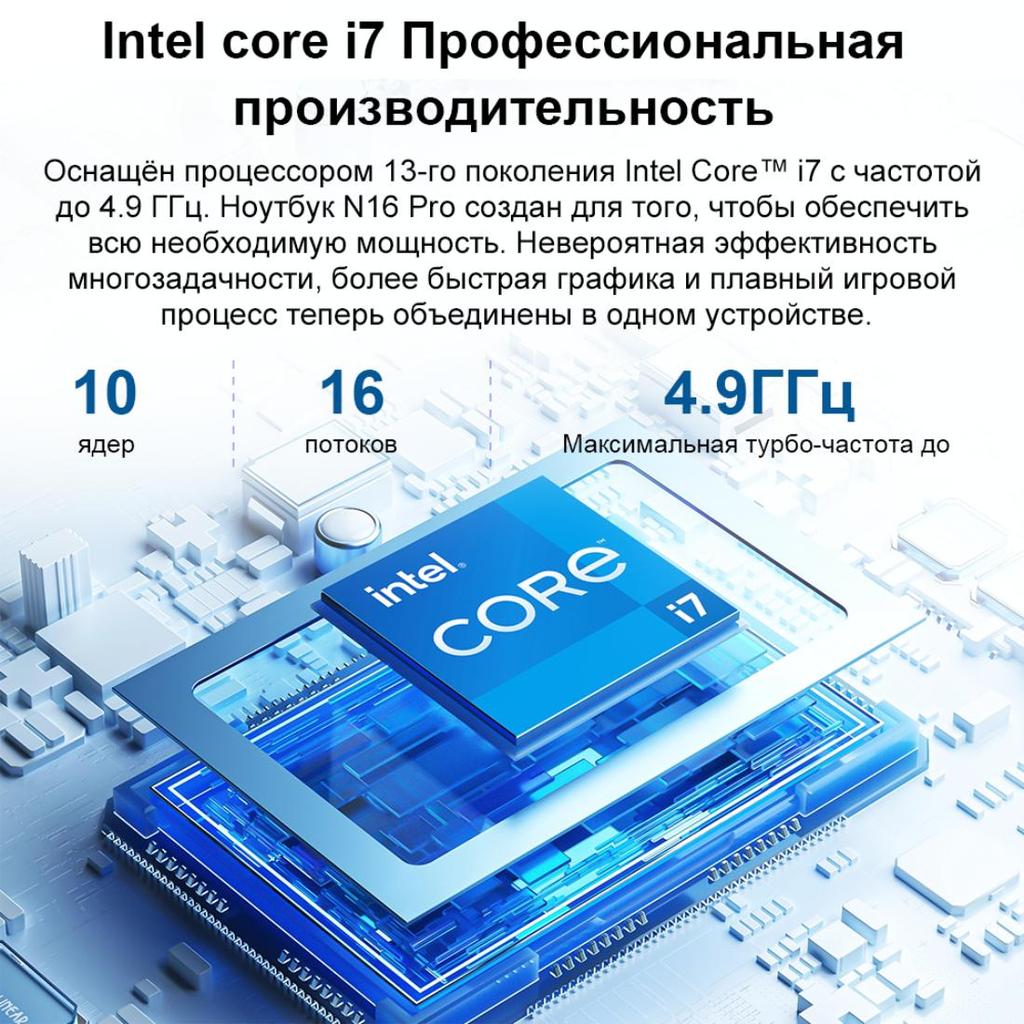 Laptop Ninkear N16 PRO 16'' 32G+1T SSD Intel Core i7-13620H 2560x1600 120Hz Refresh Rate