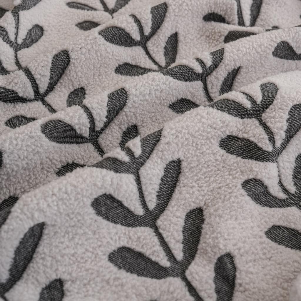 1Pc Wheat Jacquard Stretch Polar Fleece Sofa Cover With Lace Ruffle Hem Contrast Colour Sofa Slipcovers For Living Room Couch