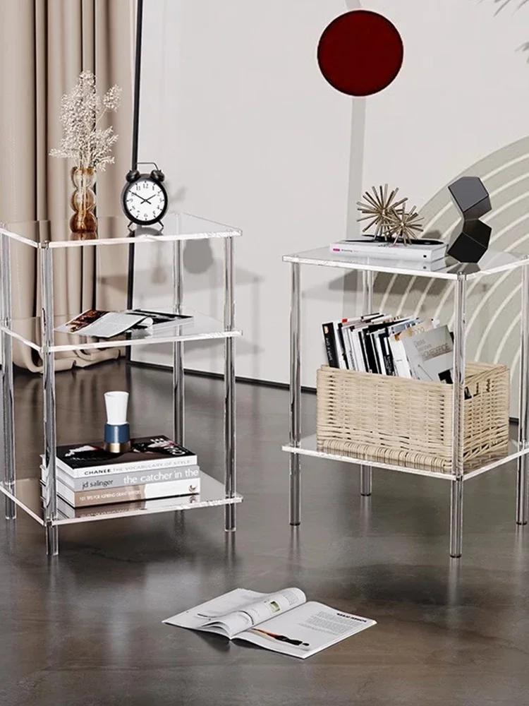 Acrylic Side Table for Living Room Nightstand/Bedside Table for Bedroom Home Decor Display End