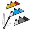 ABS New Grille Tricolor Emblem Snow Mountail Badge Three-color Colorful Styling Accessories