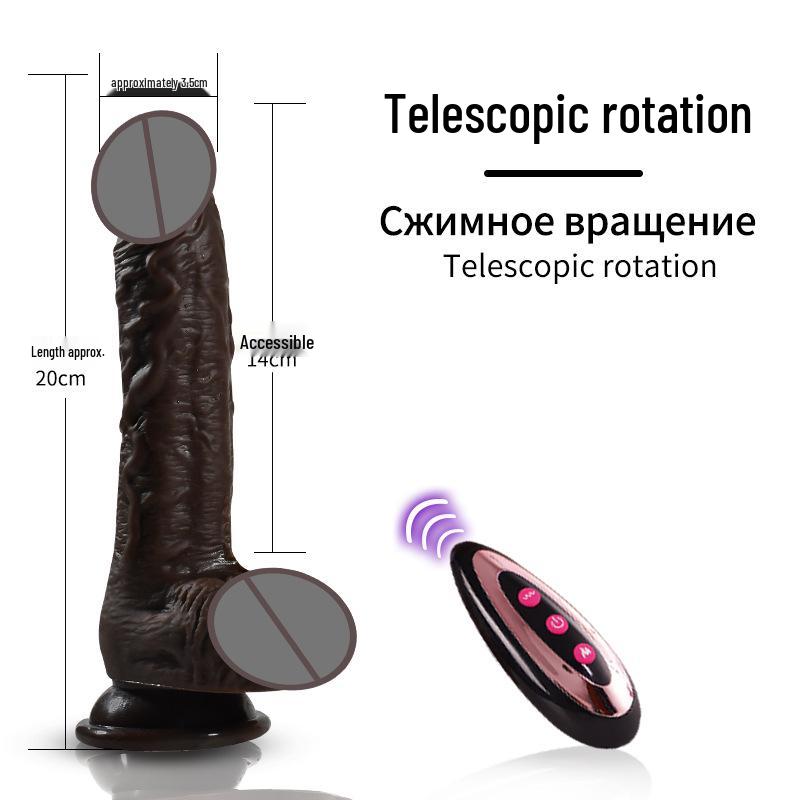 Fairy Telescopic Heating Black Vibrator for Women