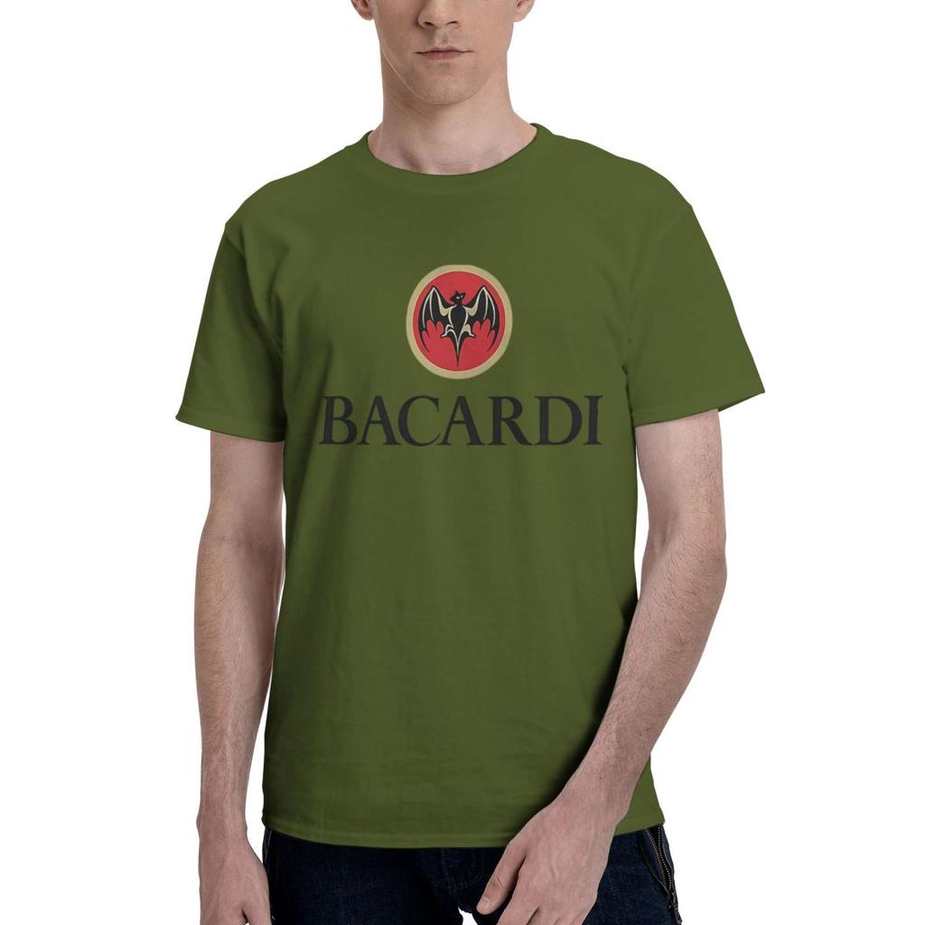 Bacardi Rum Logo 100% Baumwolle Lässig Atmungsaktiv Bequem Mann Fußballtrikots 2025 Herren T-Shirt