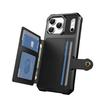 For iPhone 17 Pro Case with Card Holder PU Leather + TPU Phone Back Cover