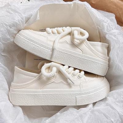Autumn Thin Little White Shoes Women's New Canvas Shoes Breathable Shoes One Pedal Women's Shoes