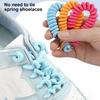 No Tie Shoe Laces Elastic Spring Laces Anti-fall Thick Spring Shoelace Strings for Sneakers Wide Round Shoelace Replacement