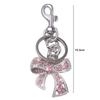 Backpack Hanging Sparkling Bow Bag Charm Zinc Zinc Alloy Bow Car Keyrings  Birthday Kids Gift